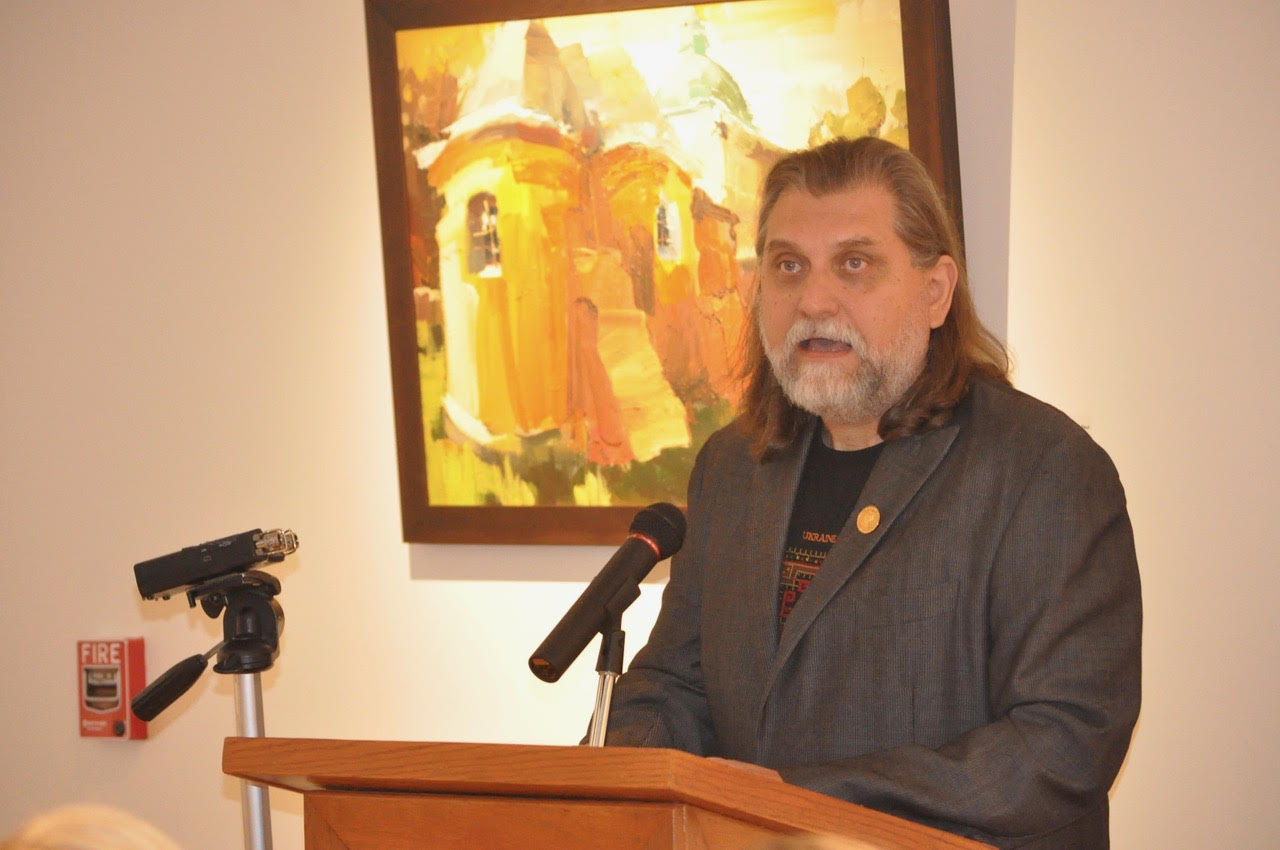 Oleh Lesiuk (USOM) at the Shevchenko Museum Grand Opening, October 20, 2019